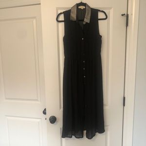 Black midi dress